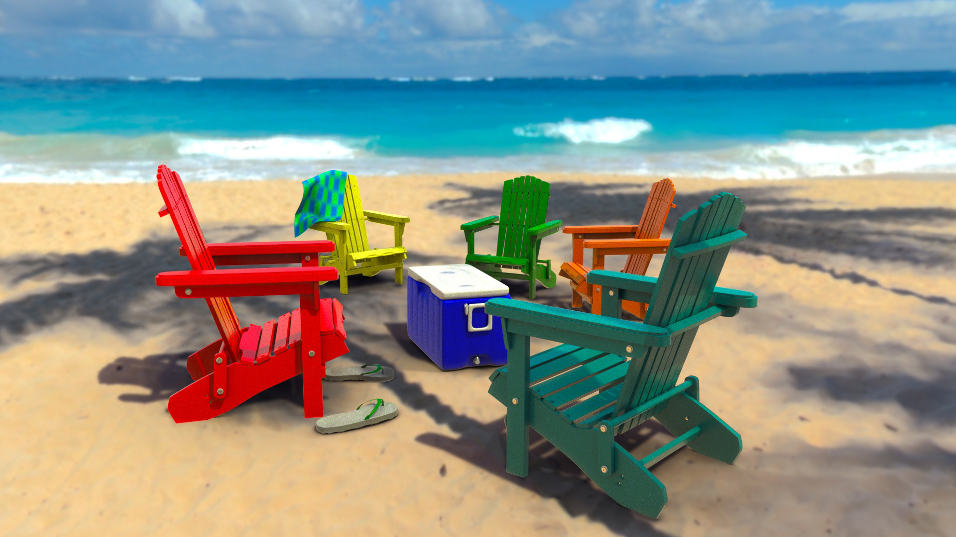 Outdoor Furniture Student Models Rendered | AIE